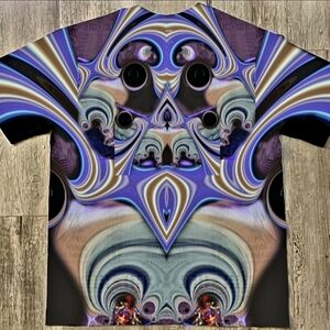 BGVC Denver Colorful Psychedelic Symmetry graphic tee, cotton, unisex large